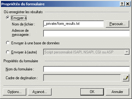 Proprits du formulaire