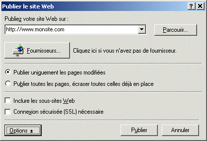 Publier le site web