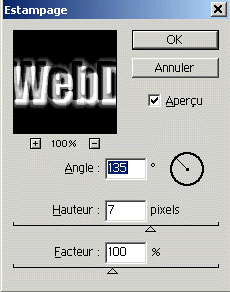 Filtre estampage