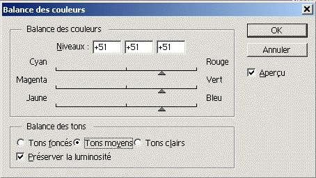 Ajuster les couleurs
