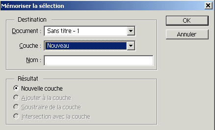 Mmoriser la slection