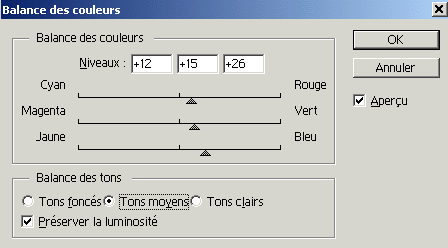 Ajuster les couleurs